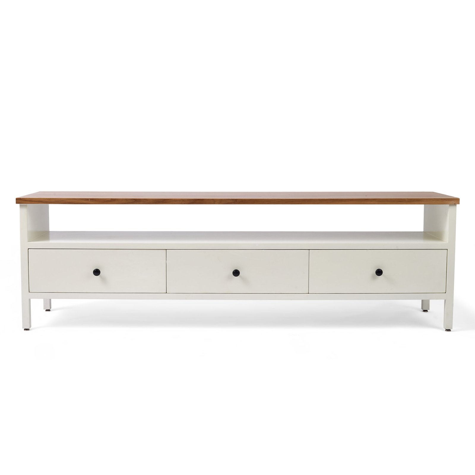 مكتبه شاشه 3 دورج باللون الابيض