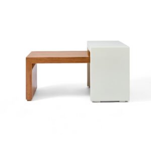 طاولت اريكه متداخله بتصميم ثنائي الألوان