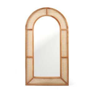 برواز مراية من خشب الزان الأحمر كبير