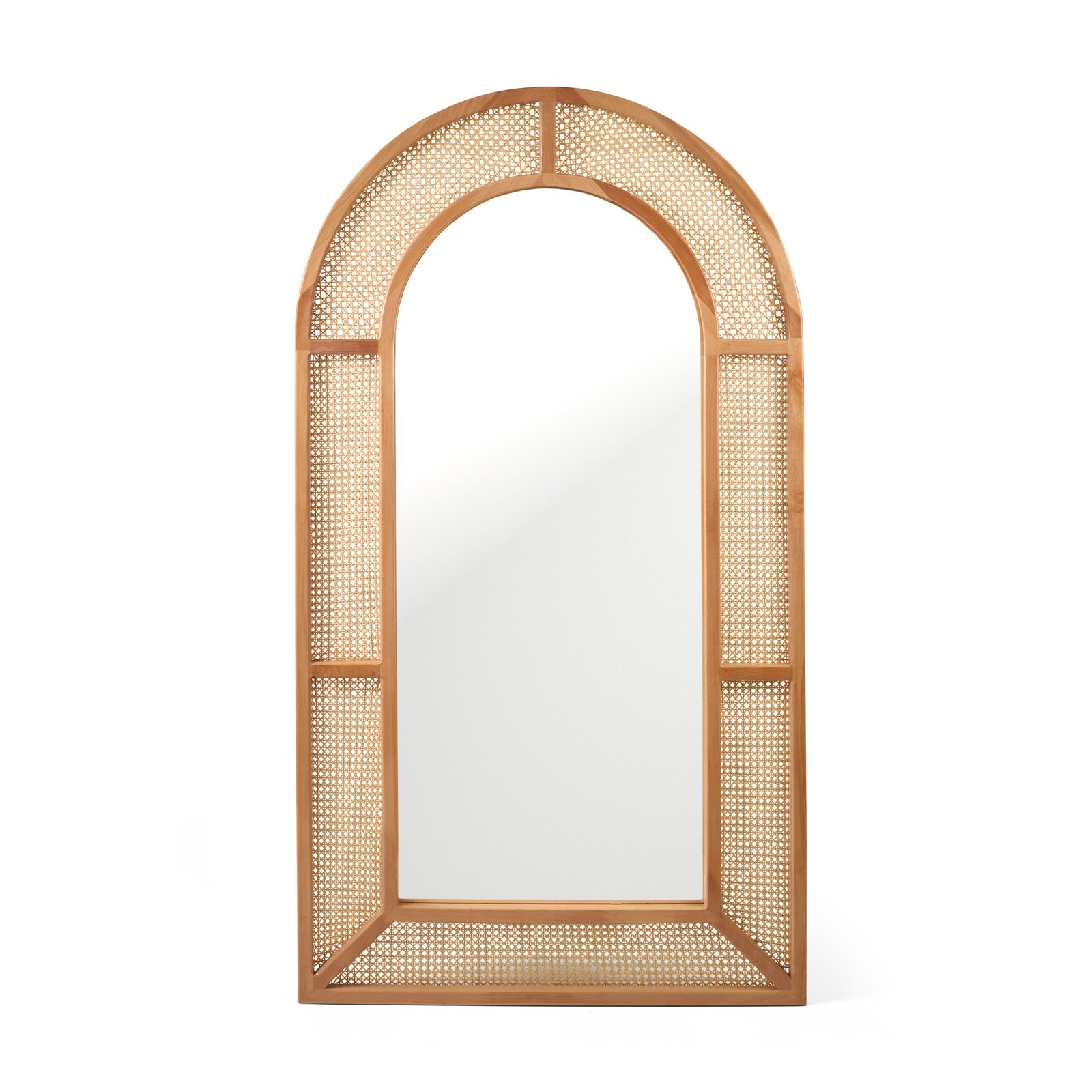 برواز مراية من خشب الزان الأحمر كبير